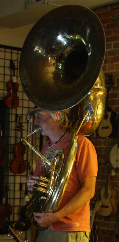 Scott with Sousaphone